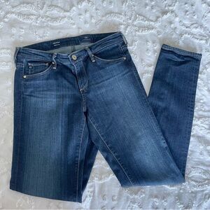 AG Adriano Goldschmied The Stilt Cigarette Leg Blue Skinny Jean Size 27R